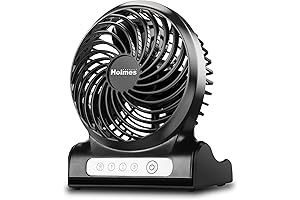 HOLMES 4" Portable Rechargeable Fan: Best Personal Cooling Solution