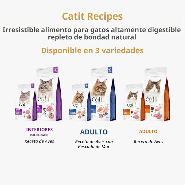 Foto 8 de 8 de Pienso para Gatos Adulto Catit Recipes -Receta de Aves con pescado de mar, 2 kg