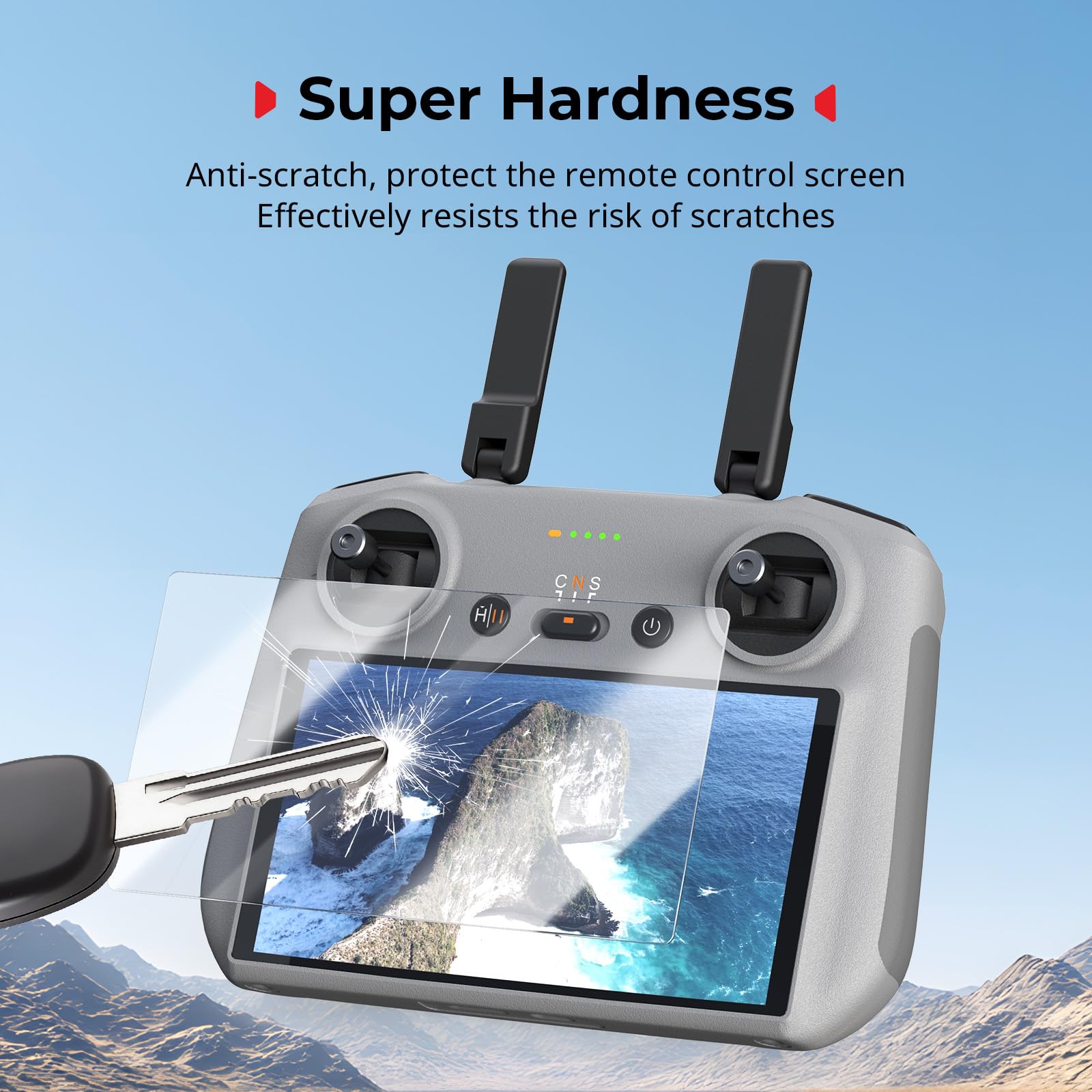 SMALLRIG Szkło hartowane HD do DJI RC/RC 2 (2 sztuki), zaprojektowane specjalnie do ekranów kontrolerów dronów do DJI, redukuje odblaski, wodoodporne i odporne na plamy, 6111