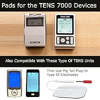 Vista 2 de TENS 7000 Official TENS Unit Electrode Pads, 16 Pack - Premium Quality OTC TENS Pads, 2" X 2" - Compatible with Most TENS Machines, Replacement