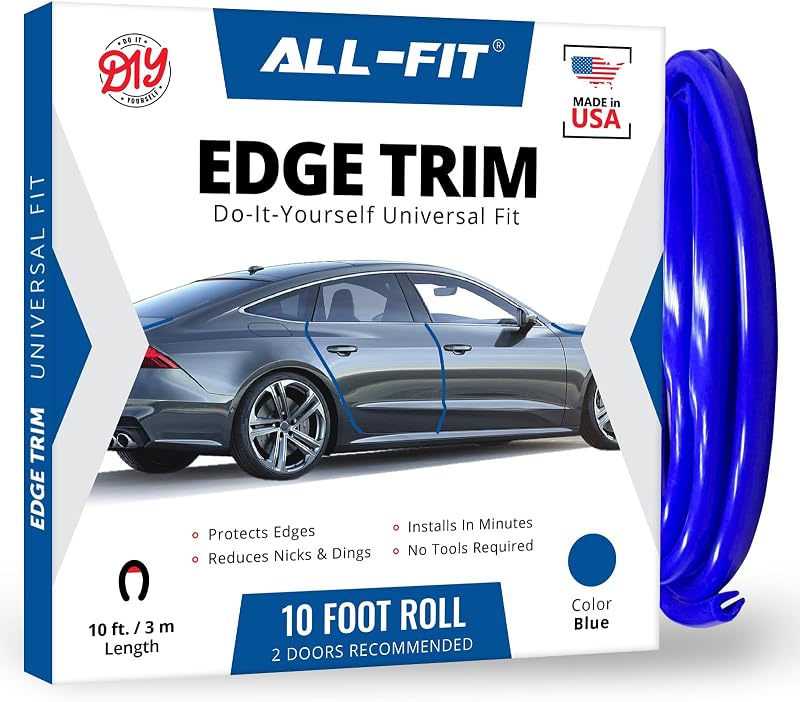 Protetor de Borda de Porta Automotiva All-Fit Automotive Azul em Carbon Fiber – 3,05 m