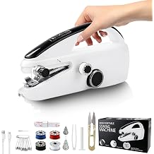 Handheld Sewing Machine, Mini Hand Held Sewing Machine for Beginners, Hand Sewing Machine for Clothes Fabrics Repair Home DIY, Portable Hand Stitching Machine