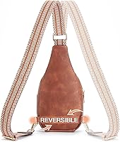 Vista 172 de Telena Riñonera pequeña para mujer, de cuero, cangureras, bolsa de pecho para mujer 3-camel marrón