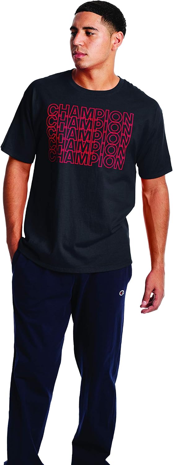 Champion Men's Classic T-shirt, Repeat Block Logo