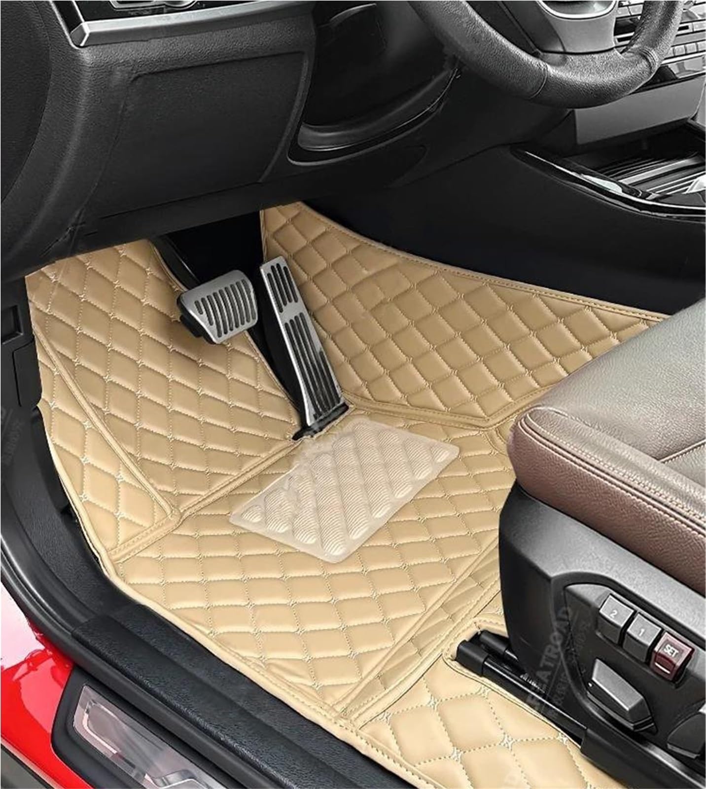 Alfombrillas coche para Cadillac CT6 2016-2021 a medida en color beige de una pieza