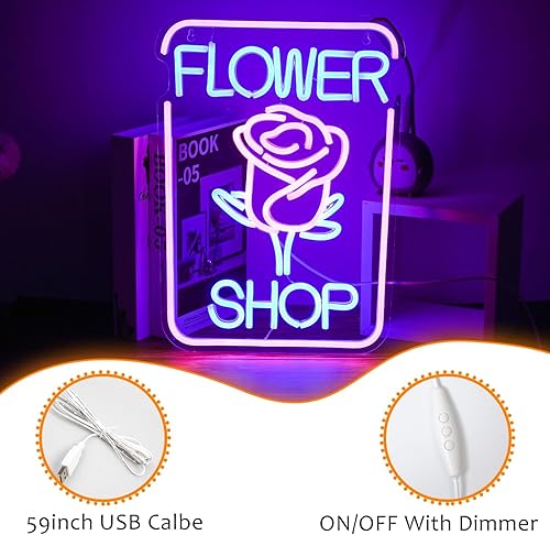 Miniatura 3 de Letrero de neón regulable con luces LED de neón para decoración de pared, para el hogar, dormitorio, decoración de interiores, decoración de fiesta