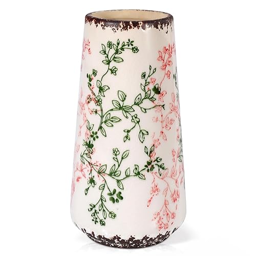 Ceramic Vase, GUKJOB Small Cute Flower Vase for Pampas Grass,