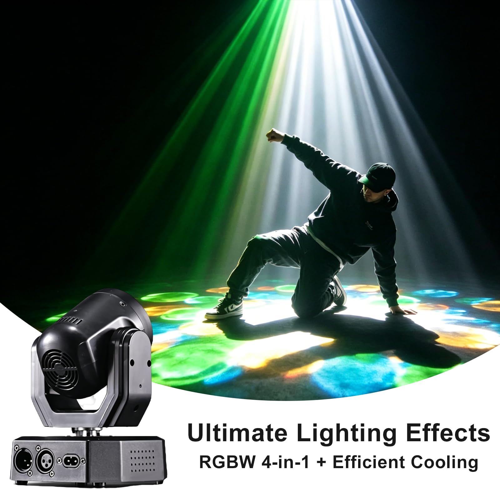 2Pack Mini Moving Head Lights für DJ Beleuchtung LED Beam Spot Gobo Muster Projektor Bühnenlicht für Partei