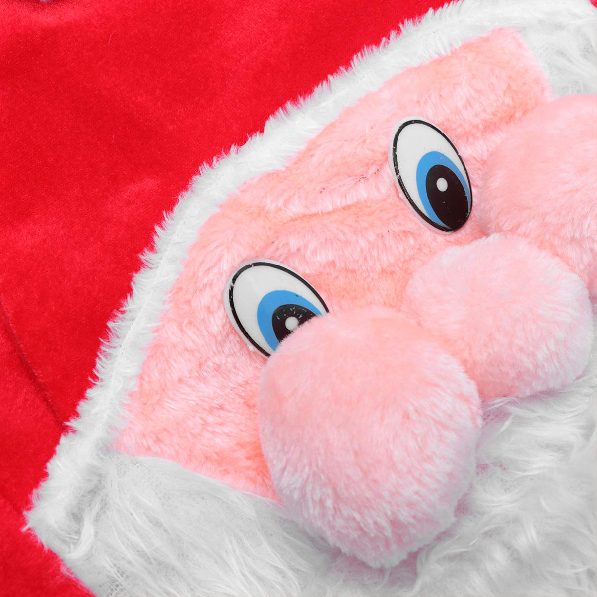 ABOOFAN 3 Piezas bolsa de de dulces de navidad saco de papá noel bombones para regalar ornamento bolsas de envolver con cordón bolsa de navidad largo bolsa de dulces bolso de mano