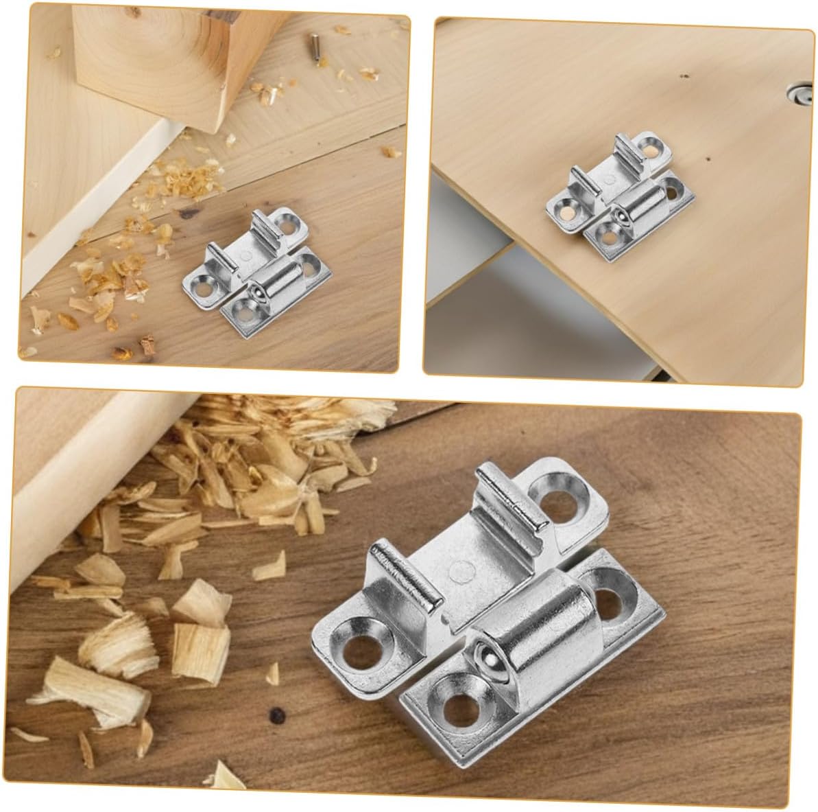 6pcs Range Hood Glass Panel Fastener Latches Metal Door Catch Latch Replacement Parts for Kitchen Hood Panel Repair and Mounting Hardware