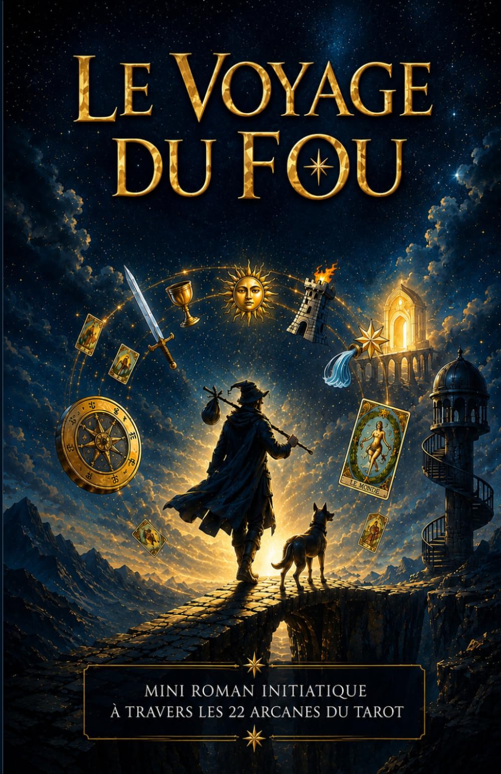 Le voyage du fou: mini roman initiatique à travers les 22 arcanes du tarot: Une façon intuitive et immersive de découvrir le Tarot autrement à travers ... histoire symbolique (Les Royaumes du Tarot)