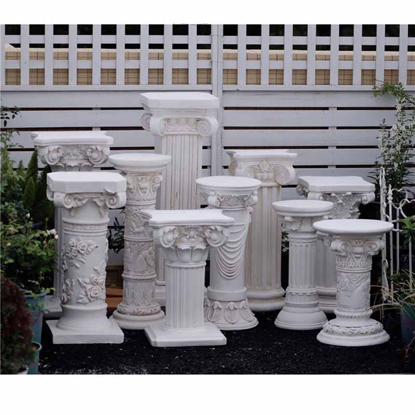 Amazon.co.jp: [GZGZ] ローマ風 フラワースタンド 神殿コラム ラウンド