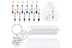 Geelin 12-Pack Nurse Week CNA Keychain Bulk Gifts Set