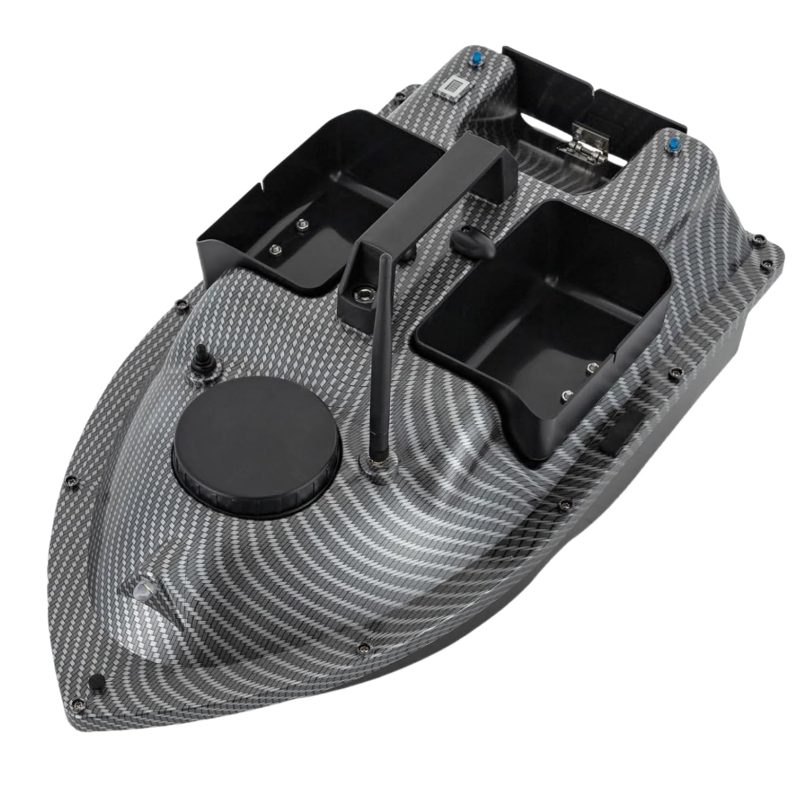 GPS-Smart-RC Bateau à leurres sans fil 2kg Chargement automatique d'avance Retour Télécommande 500M de distance Bateau de nid de pêche (fibre de carbone)