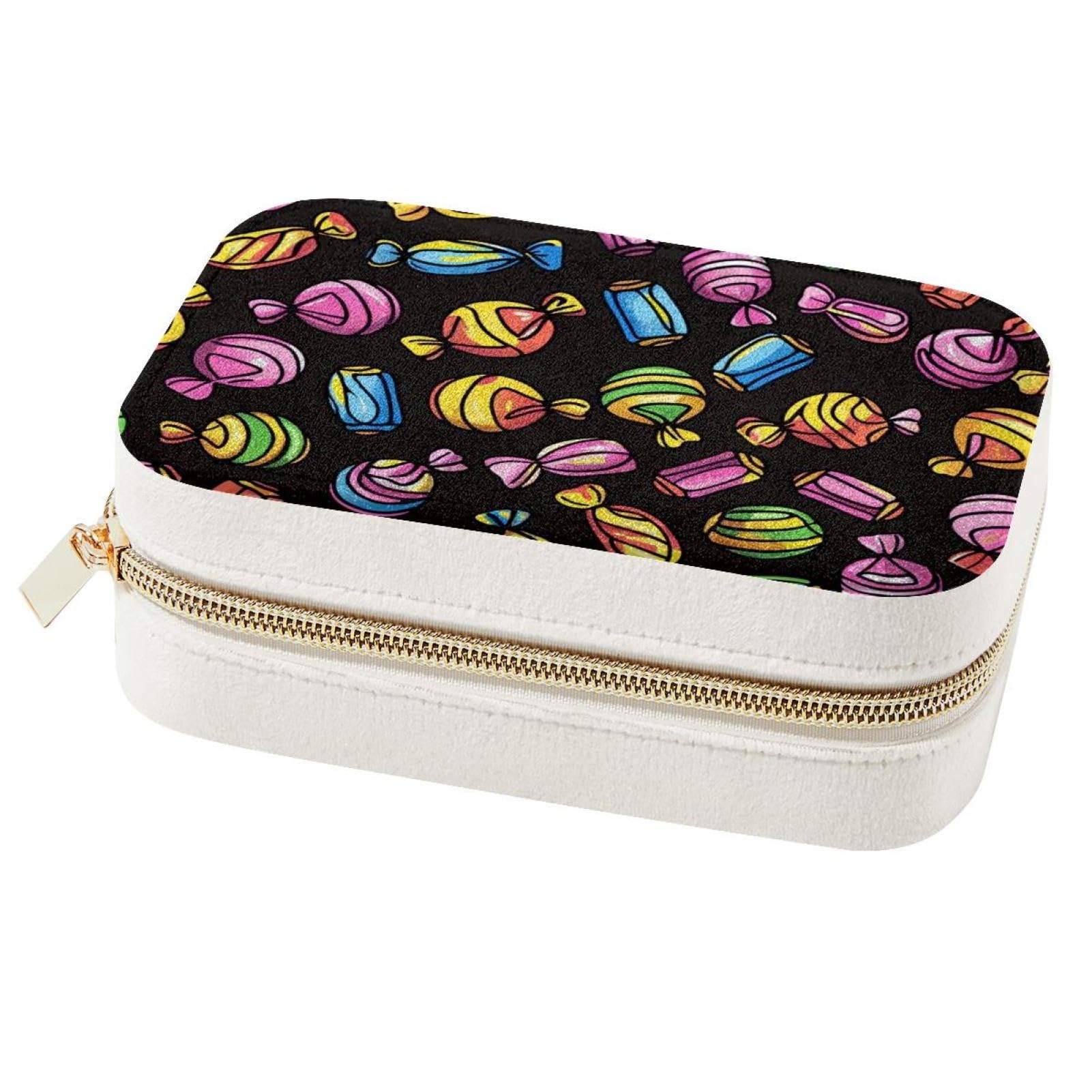 Boîte à bijoux de voyage portable pour boucles d'oreilles et filles