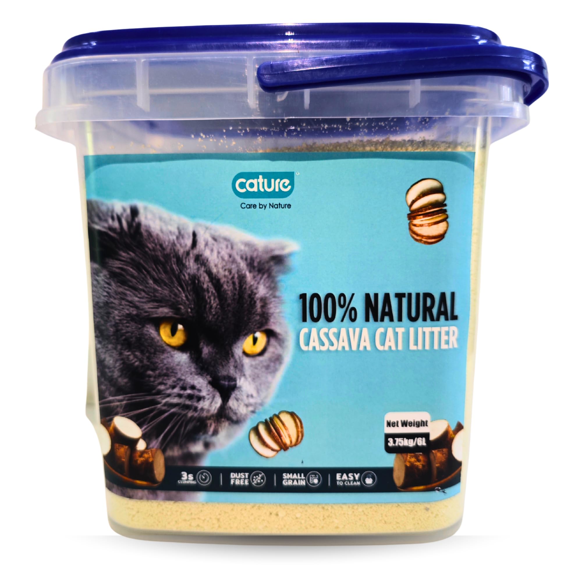Cature Care by Nature Premium Natural Cassava Cat Litter, 3.75kg/6L, Dust Free, eco-Friendly Litter-image-29