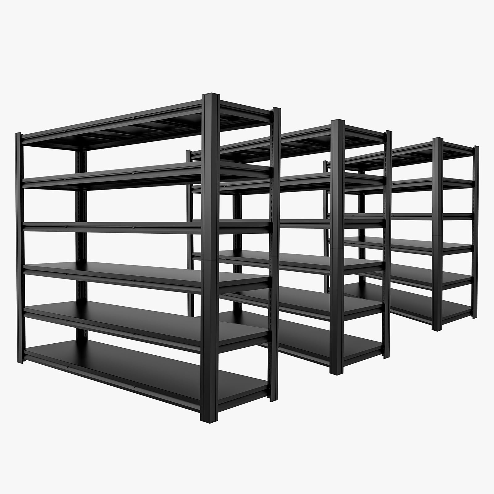 Garage Shelving Heavy Duty Storage Shelves 3000 LBS Adjustable Metal Shelving Uints and Storage for Garage,Warehouse,School,Commercial,Business, (LJ-3-6-T3)
