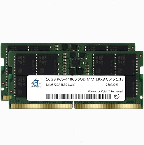 Adamanta 32 GB (2 x 16 GB) Compatible con ASUS ROG Strix Scar 16 (2024) G634, G634JYR, G634JZR Gaming Laptop DDR5 5600MHz PC5-44800 SODIMM 1Rx8 CL46