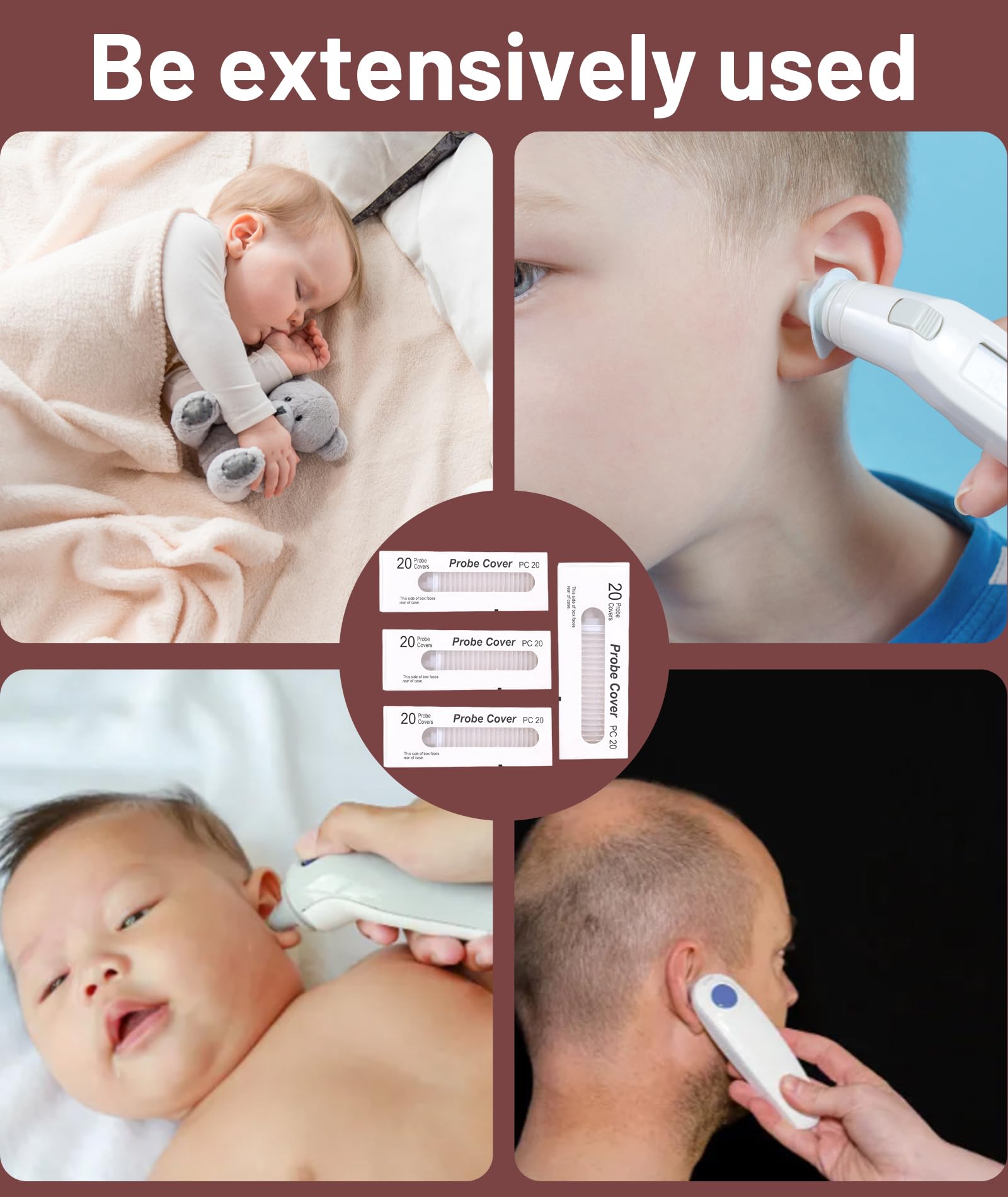 Disposable Ear Thermometer Covers, Hygienic Probe Covers for Accurate Temperature Measurement, Compatible with Various Ear Thermometers, Ideal for Home and Clinic Use (100) - Image 6 thumbnail