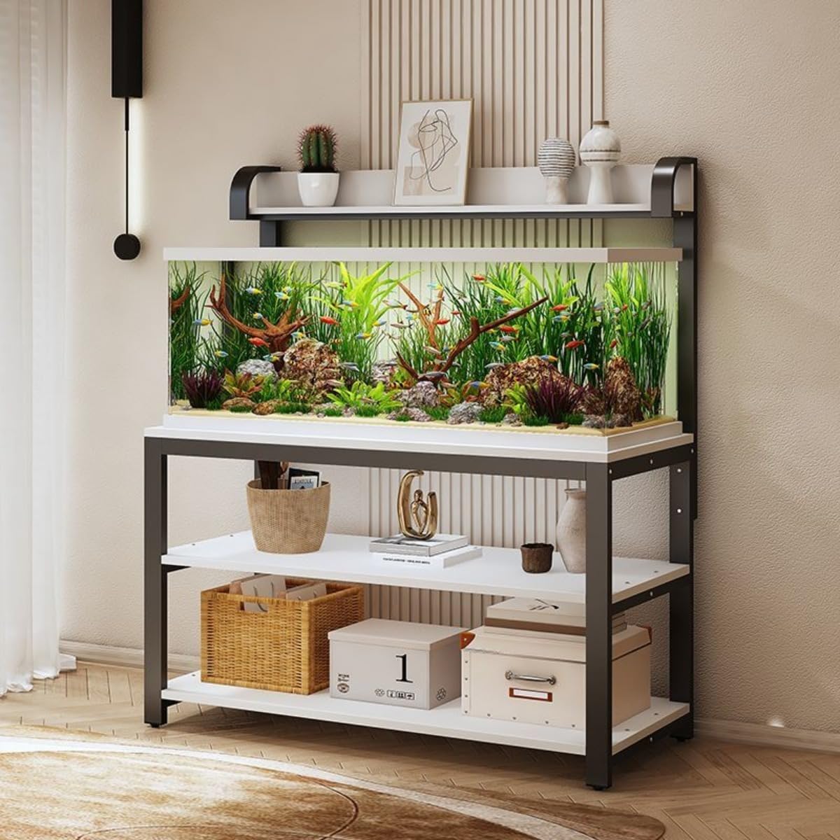 Amazon | Kziazoi 水槽棚金属ラーメン多層耐力ブラケット幅60/120cm