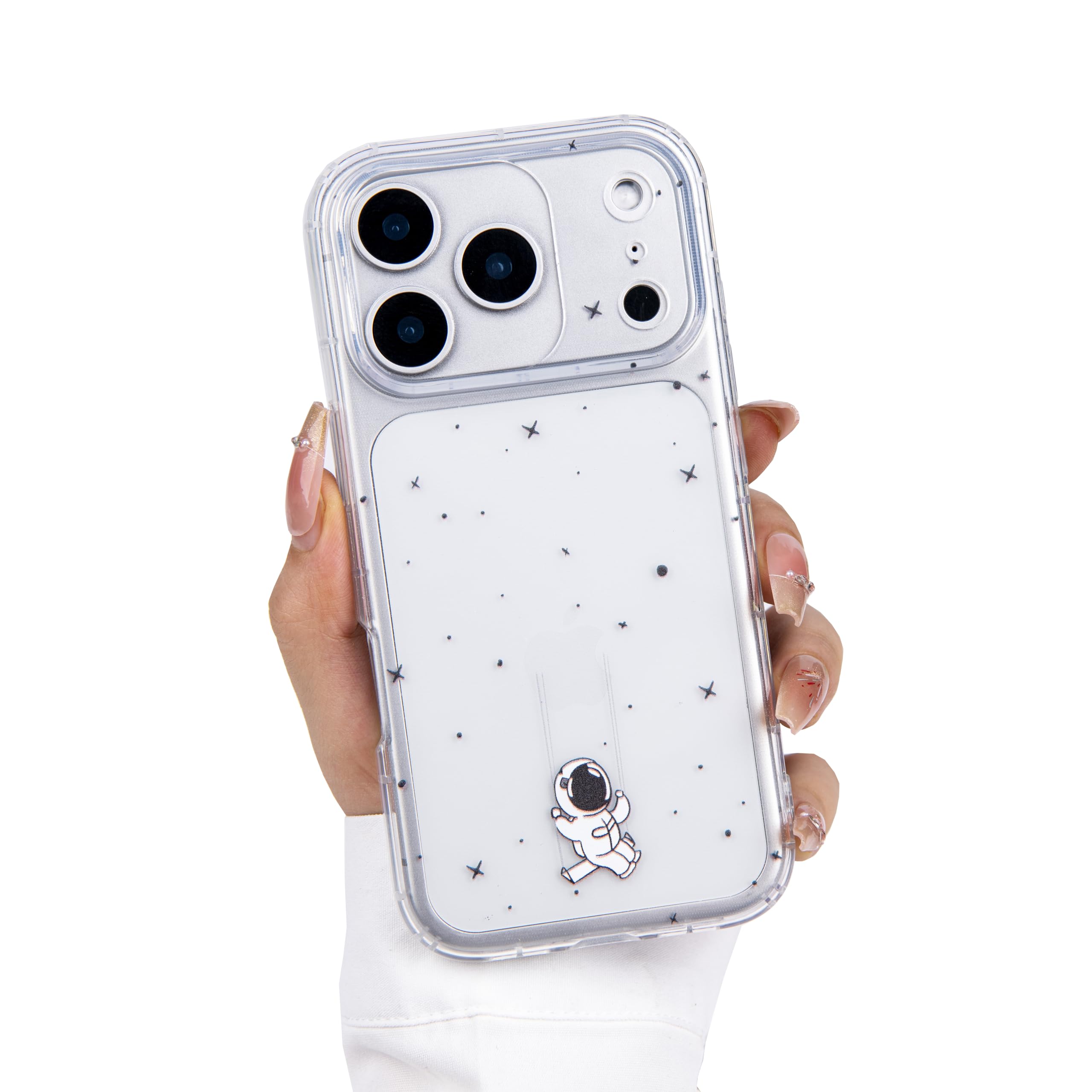 Einaily Hülle für iPhone 17 Case Crystal Clear Handyhülle Mode Chic Herz Muster Ultra Dünn Transparent Klare TPU Silikon Bumper Stoßfest Kratzfest Schutzhülle für iPhone 17 Slim Case Cover