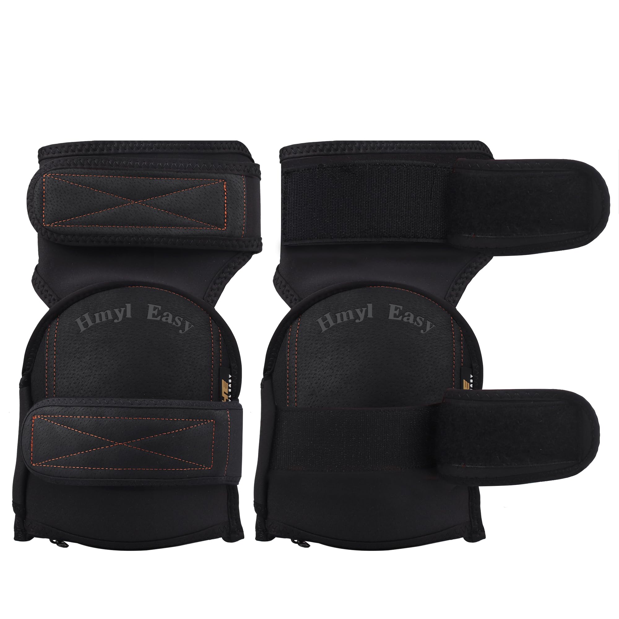 Super Soft Genuine Leather Knee Pads for Work with Wide Double Non-Slip Straps, Shorts Available, Replaceable Inner Cushion Knee Pads for Construction, Garden, Clean, Floor and Garage – Black for Man