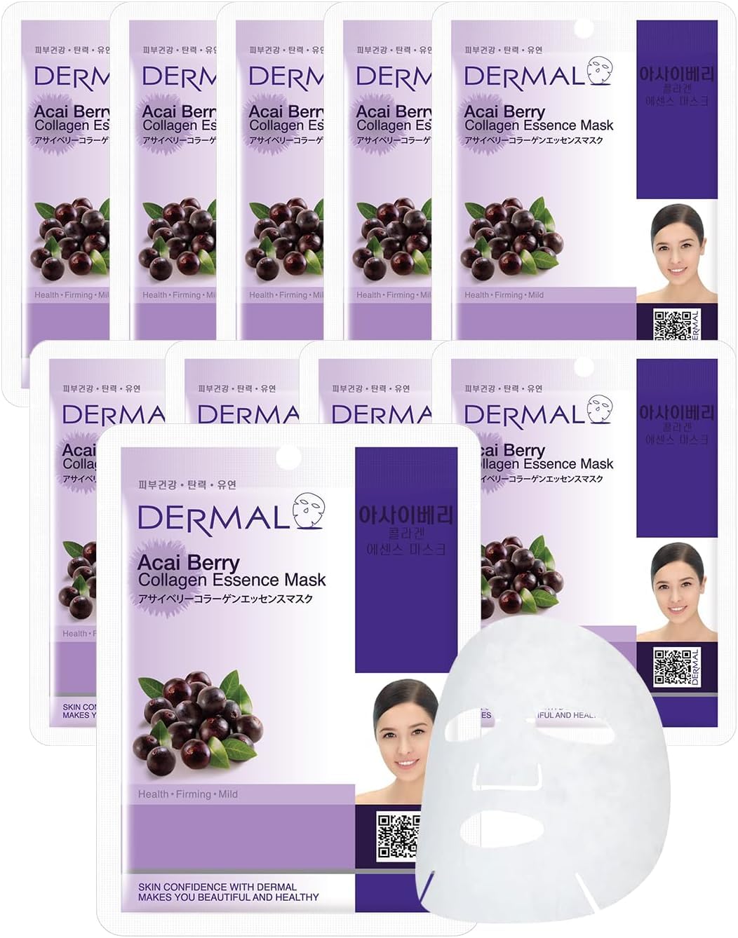 Dermal Acai Çileği Özlü Kolajen Yüz Maskesi 23 g