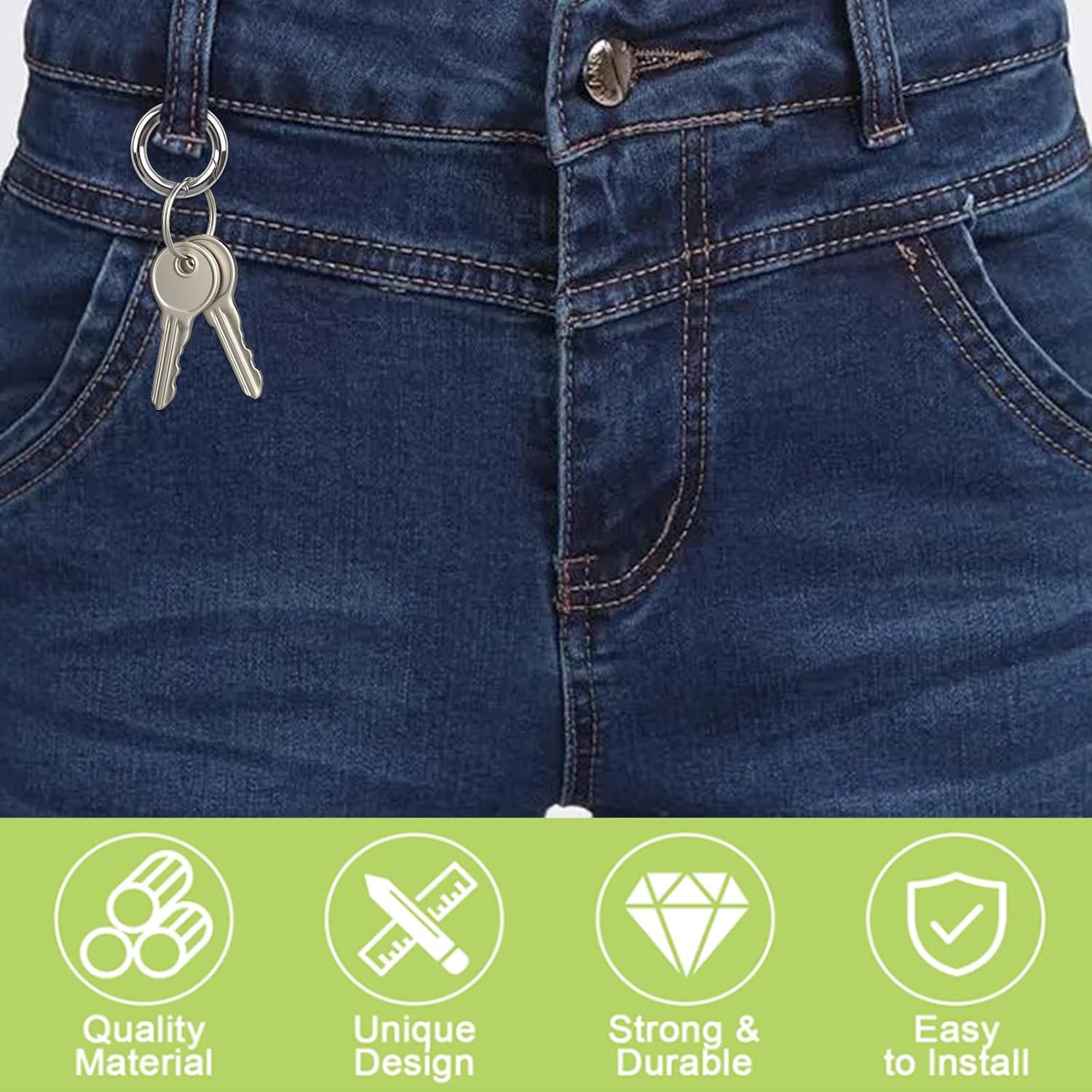 Spring O Rings, 4Pcs Stainless Steel Round Carabiner Snap Clips Spring Snap Keyring Quick Release Multi-Purpose Metal Rings for Bags, Keys, Pets (16mm, Silver) - Image 3