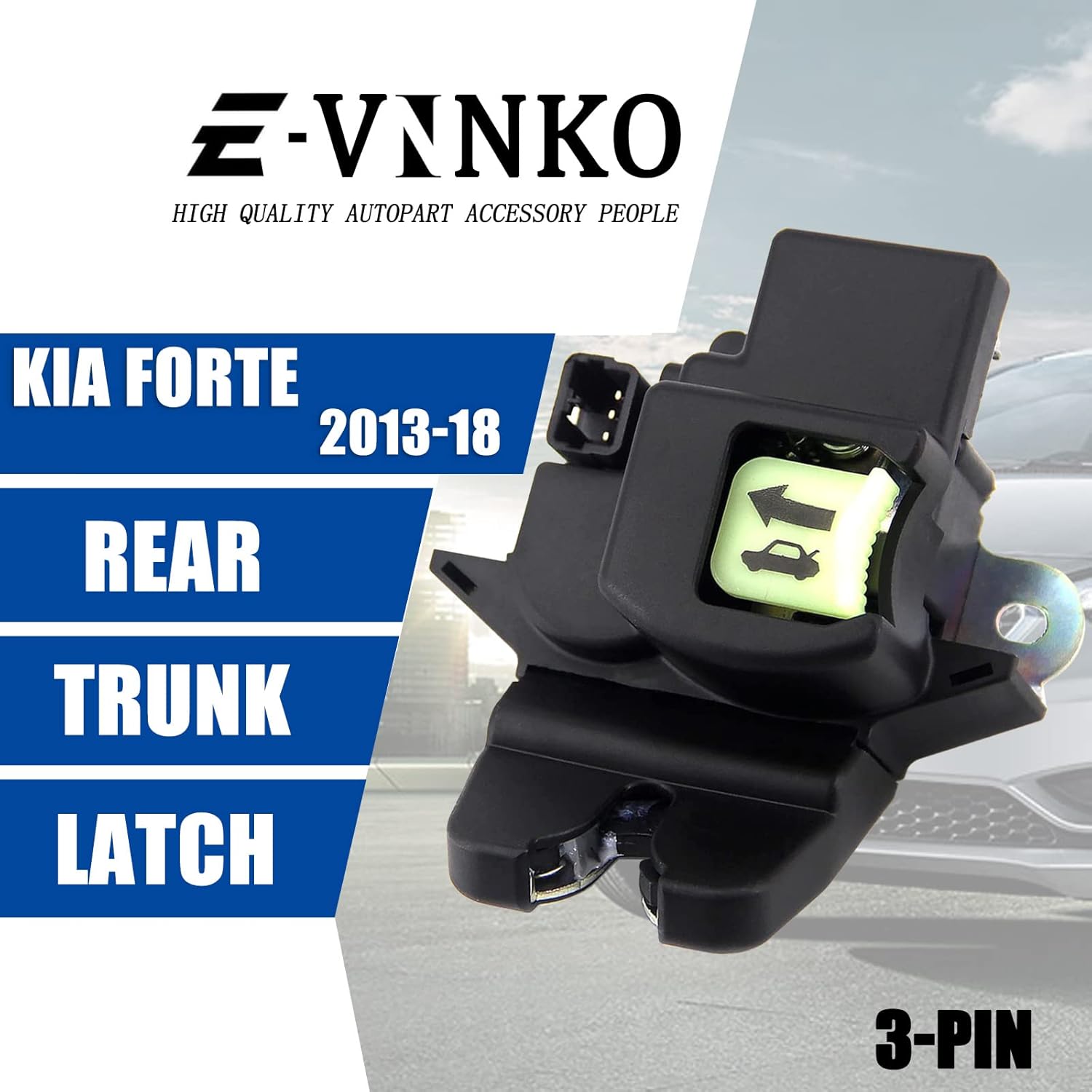Rear Trunk Latch Door Lock Actuator Compatible for Kia Forte 2013-2018 Hyundai Accent 2018-2023 Replace Tailgate Door Latch 81230-A7030