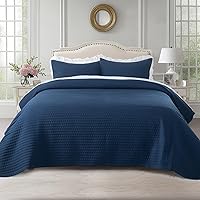 Vista 24 de KASENTEX - Juego de edredón lavable a máquina, cubrecama muy suave, ligero, lavado a la piedra, con costuras detalladas, unicolor, king extragrande