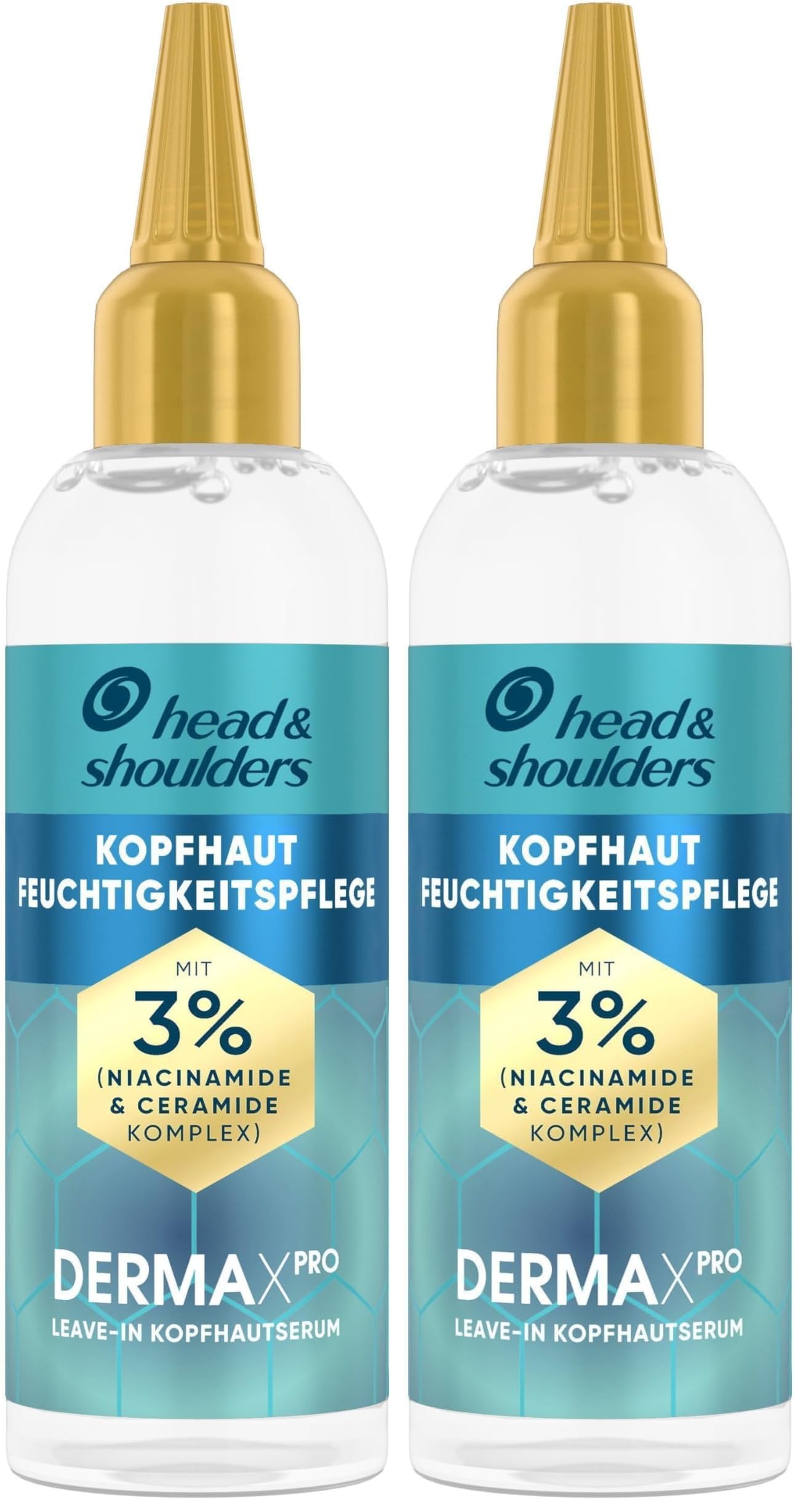 Head & Shoulders DermaXPro Instant Kopfhaut-Feuchtigkeitspflege145ml mit Niacinamid und Ceramid-Komplex für Trockene, Spannende Kopfhaut (Packung mit 2)