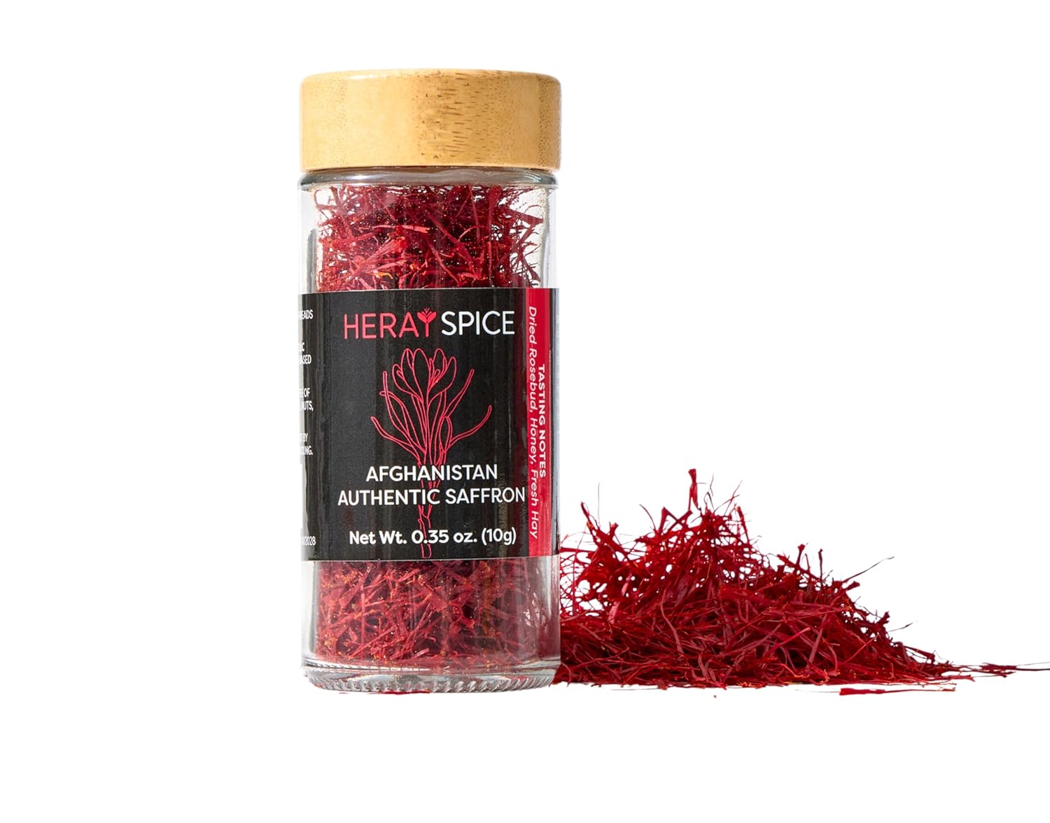 EnSaffron – 10 Gram Natural Premium Thick All Red Saffron Threads, Sunlight Processed, Saffron Grade A+ Super Negin Non-GMO Verified. For Tea, Paella, Rice, Desserts, Golden Milk and Risotto