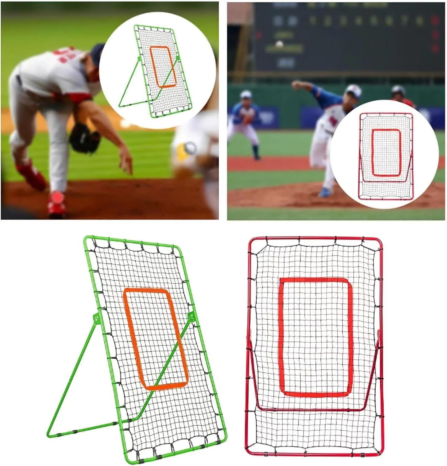 Baseball Practice Net, Adjustable, Suitable for Backyard Training in Baseball, Softball, Catching, Hitting, and Pitching.