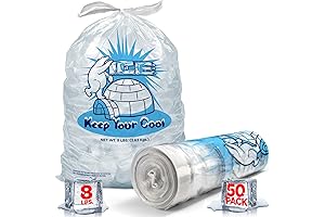 Ice Bags 5lb: Premium Reusable Ice Storage Bags with Drawstring for Ice...