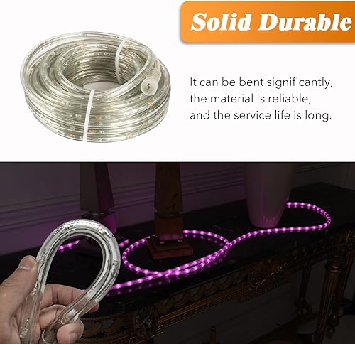 Miniatura 3 de beatineon Tira de luces de 33 pies para exteriores con control remoto, conectables para cortar, 300 luces LED con brillo ajustable, impermeable, con