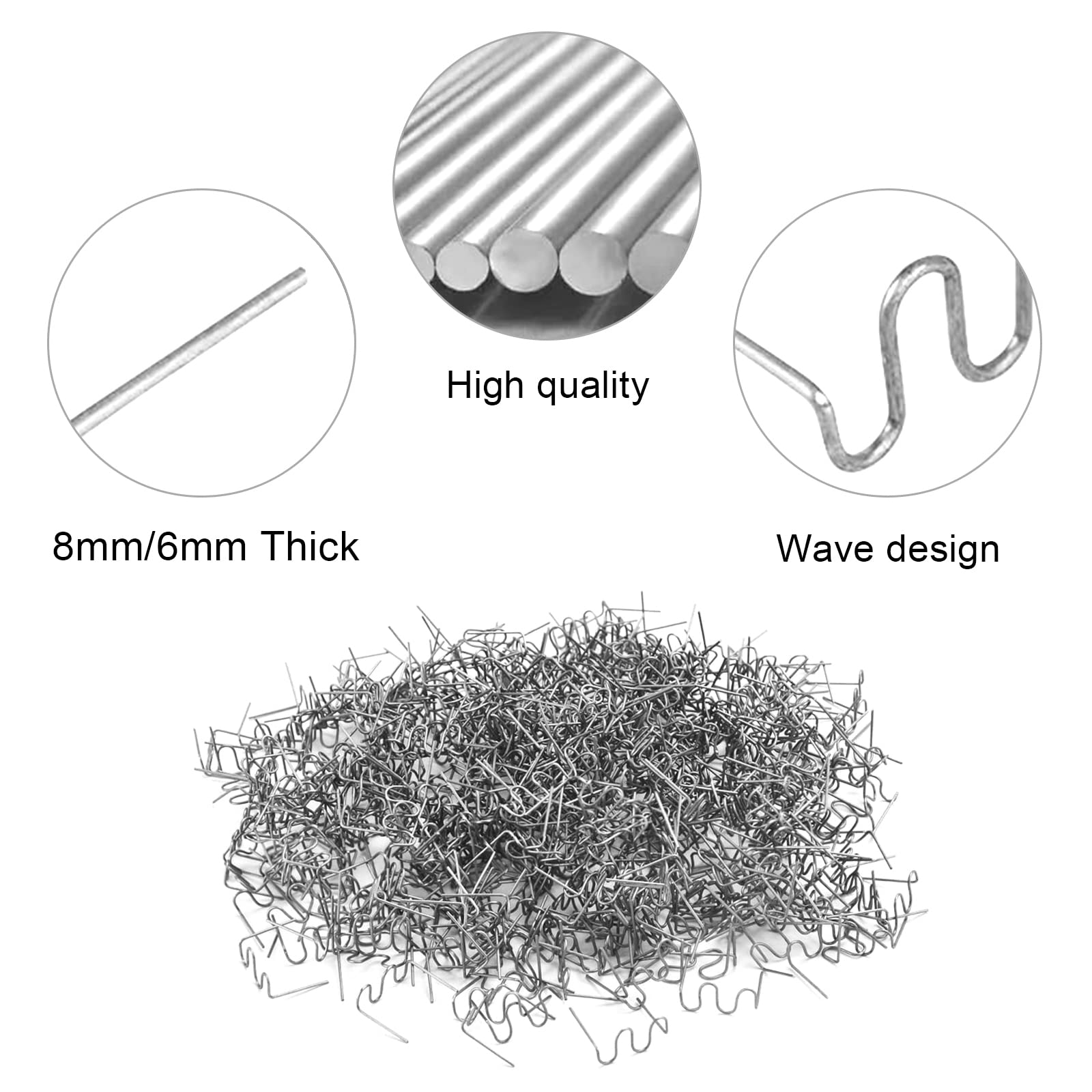 Graffette Per Saldatura Plastica - 1000 Pezzi In Acciaio Per Riparazione Paraurti Auto - Foto 3