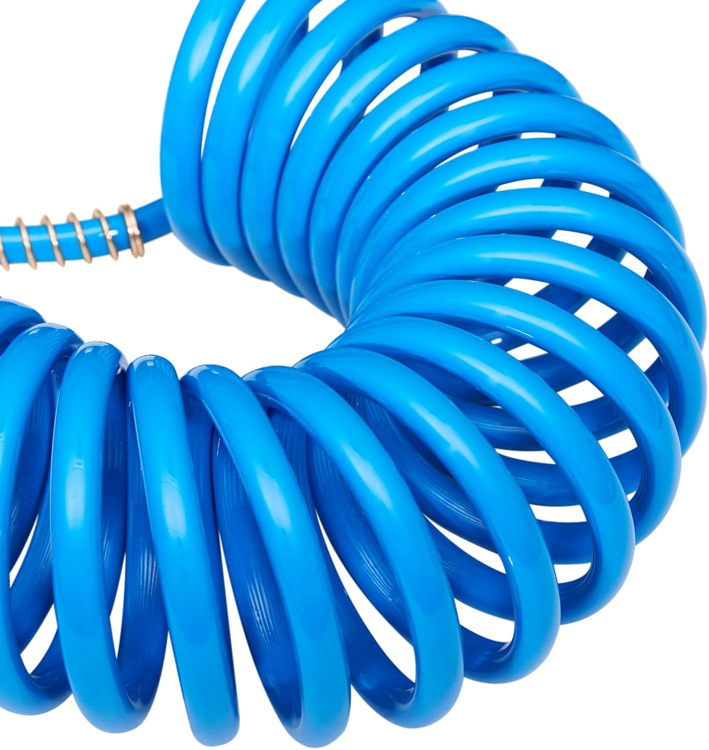 Compatible with 12FT Coiled Air Brake Hoses Longtail Assembly for Semi Truck Tractor Trailer, Blue Service and Red Emergency Lines, 1/2" NPT Fittings（12' Length x 40" Lead）