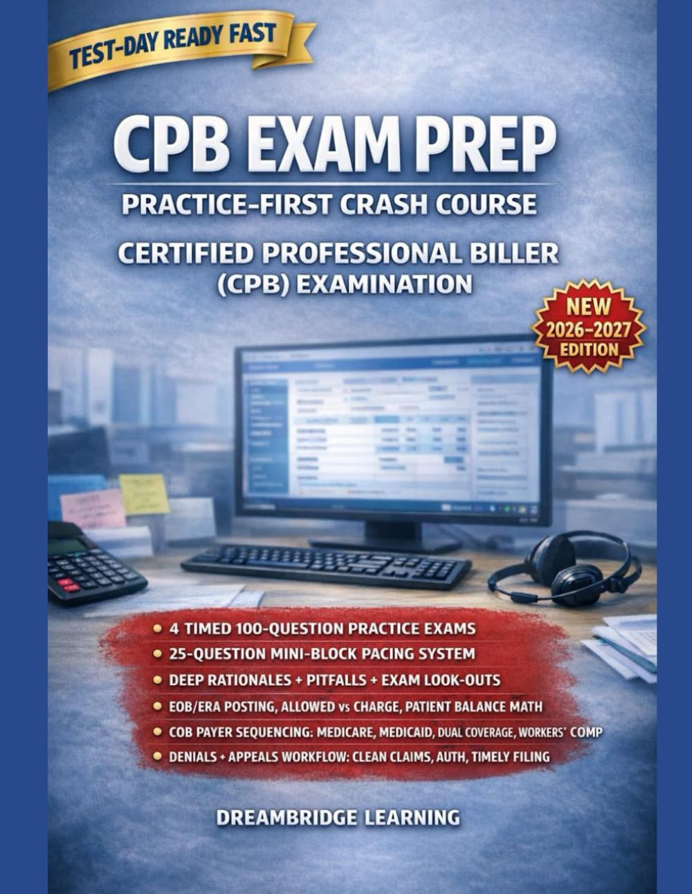 AAPC CPB EXAM PREP PRACTICE-FIRST CRASH COURSE: FOUR FULL PRACTICE EXAMS, CASE-HEAVY DRILLS, AND A MISS-TO-MASTERY SYSTEM FOR THE AAPC CERTIFIED PROFESSIONAL BILLER (CPB) EXAM