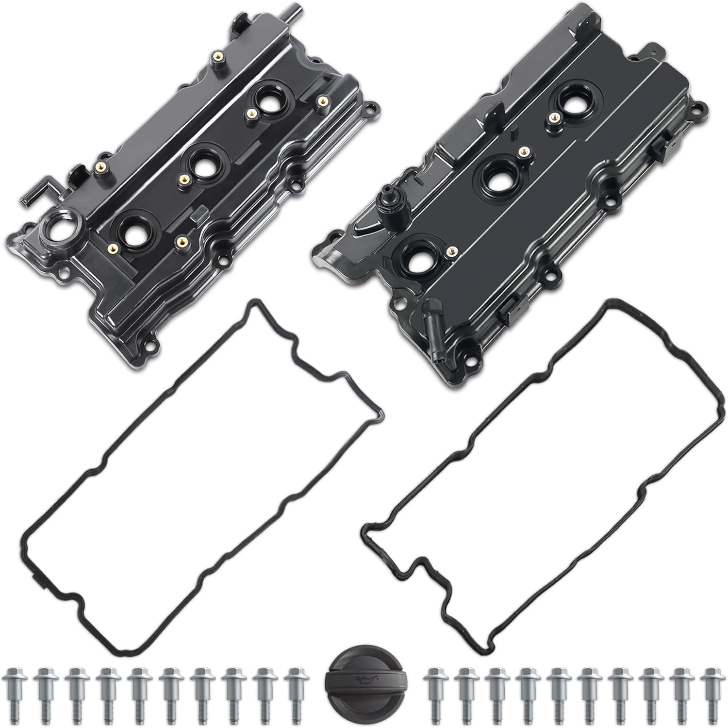 MOSTPLUS Engine Valve Cover Set Compatible with 02-07 I35 Altima Maxima Murano 3.5L 264-985 264-984 (Set of 2)