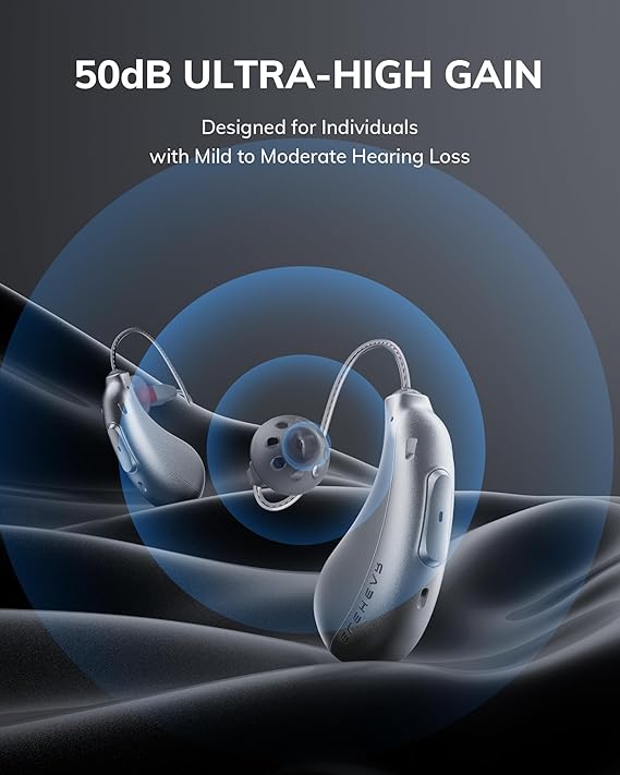 ELEHEAR-Beyond Hearing Aids, OTC Rechargeable Bluetooth Hearing aids for Seniors and Adults with AI Noise Cancellation, Superior Sound Quality, Bluetooth 5.3 and App Control