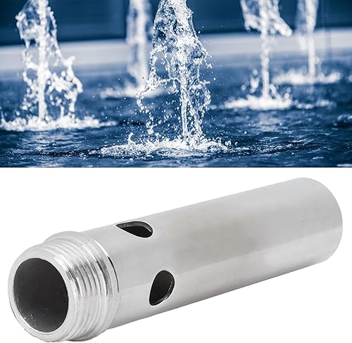 Miniatura 5 de Fydun Bubbling Fountain Nozzle Less Steel Pond Sprinkler Garden Park Decoration G12Fem Thread Wide Range of Uses (6 Points Extra Silk)