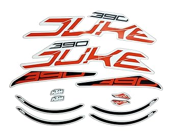 RideStick Sticker & Decal for Bike (Orange, Black)