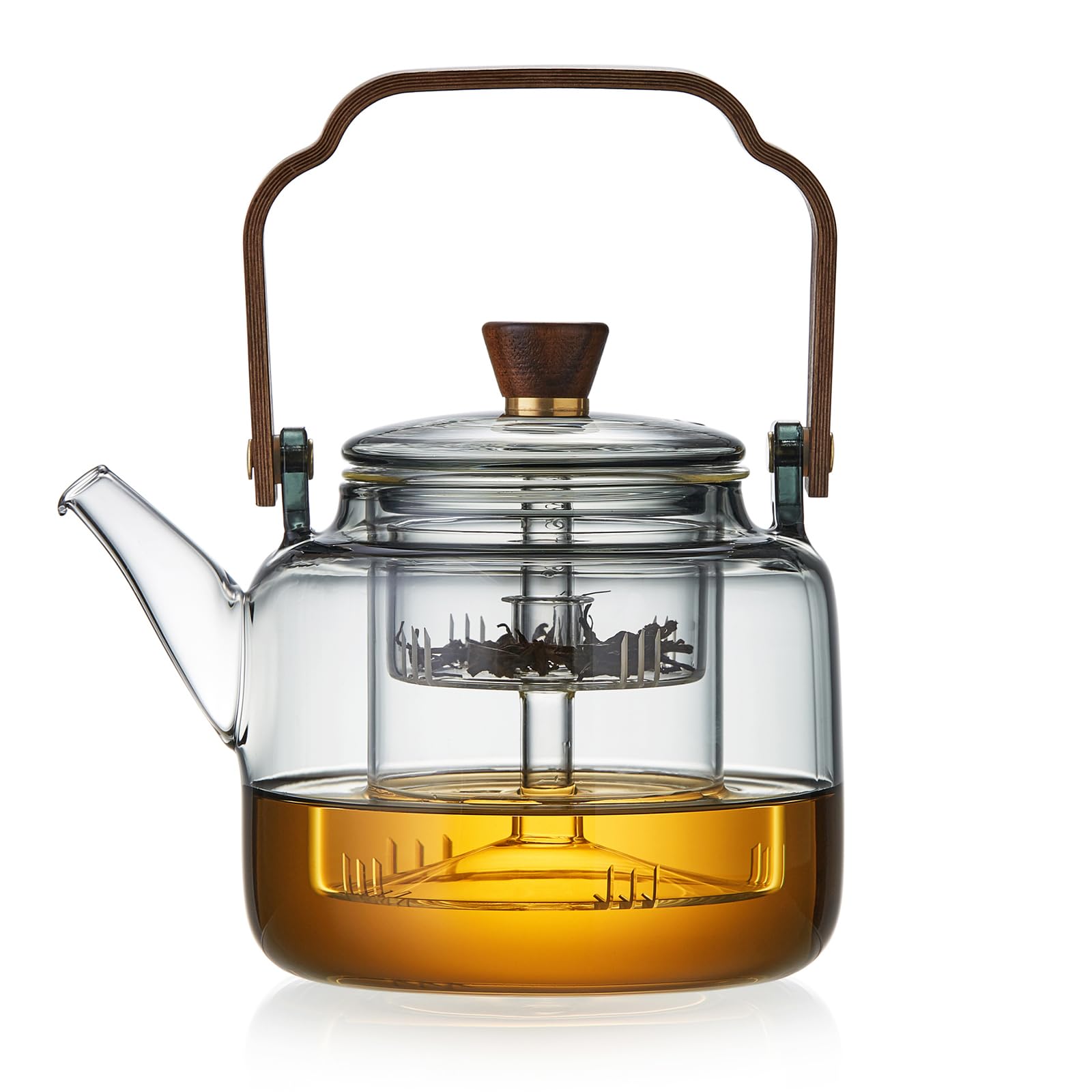 1000ml 直火対応 耐熱割れにくい ガラス急須ティーポット Amazon