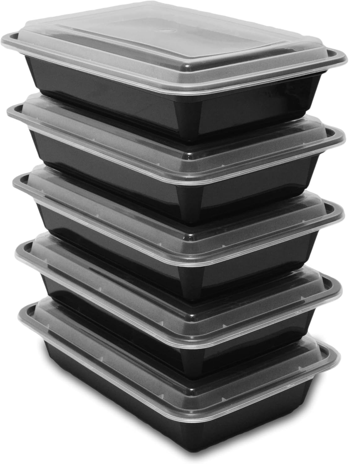 KAPCO Meal Prep Containers [32oz, 10 Pack] Reusable 1 Compartment BPA
