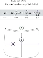 Vista 3 de HORZE Adepto - Almohadilla acolchada de secado rápido para silla de montar para caballos con ribete de dos tonos