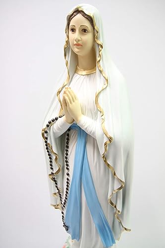 Miniatura 6 de Vittoria Collection Estatua de Virgen María de 32 pulgadas de Nuestra Señora de Lourdes hecha en Italia para jardín interior y exterior