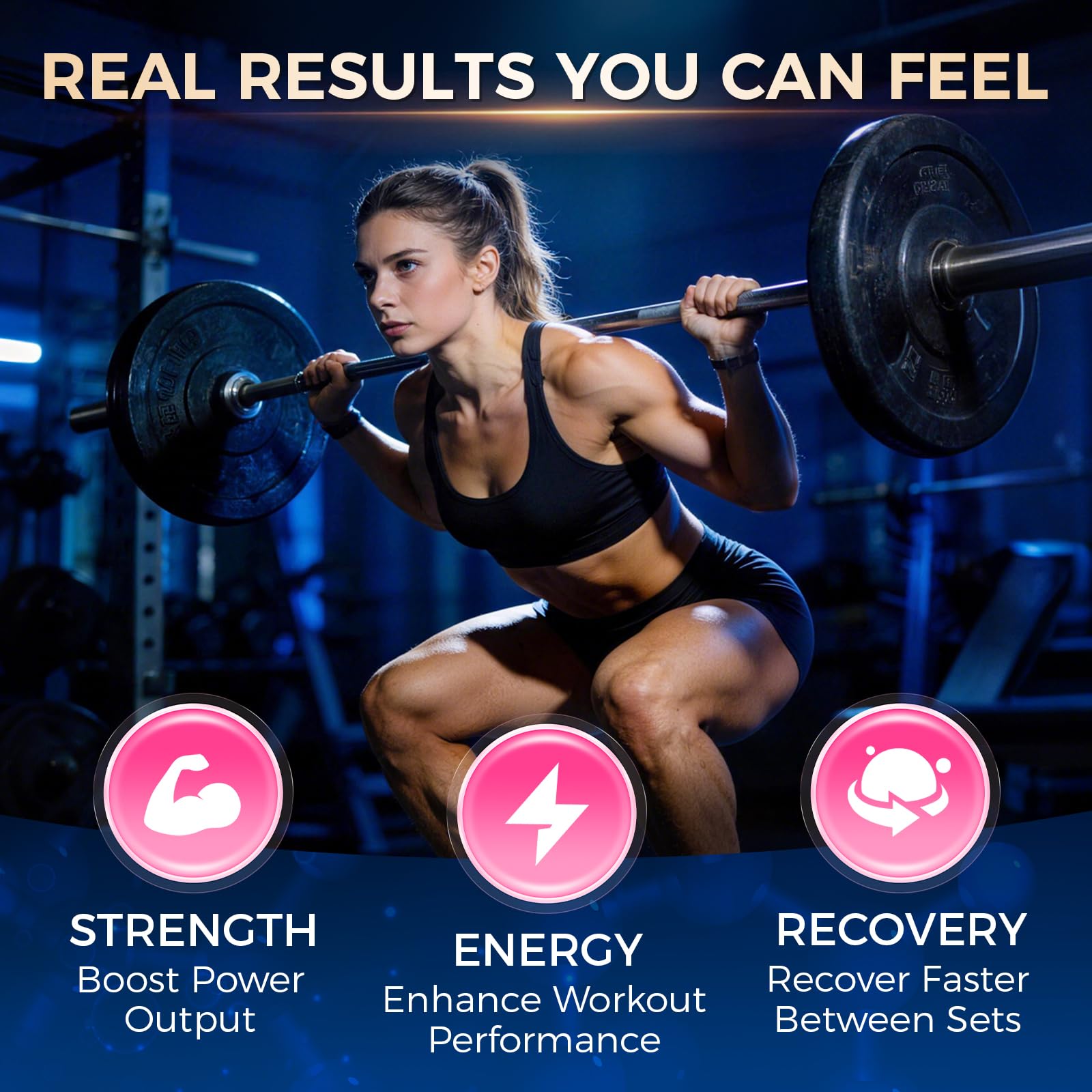 Creatine Monohydrate Gummies Complex 5000MG, 6X Energy & Muscle Support Pre-Workout Supplements for Women & Men, Enhance Strength, Advanced Formula Creatine, L-Taurine, B12, B6, Sugar Free, 120pcs — Amazon image 3