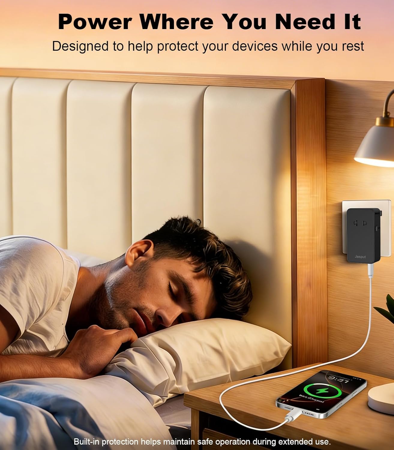 Mini Universal Travel Adapter, PD Ultra-Thin International Power Adapter with 2 USB-C & 1 USB-A, 1 AC Outlet, Worldwide Travel Essentials Plug Adapter for EU/UK/AU/Asia