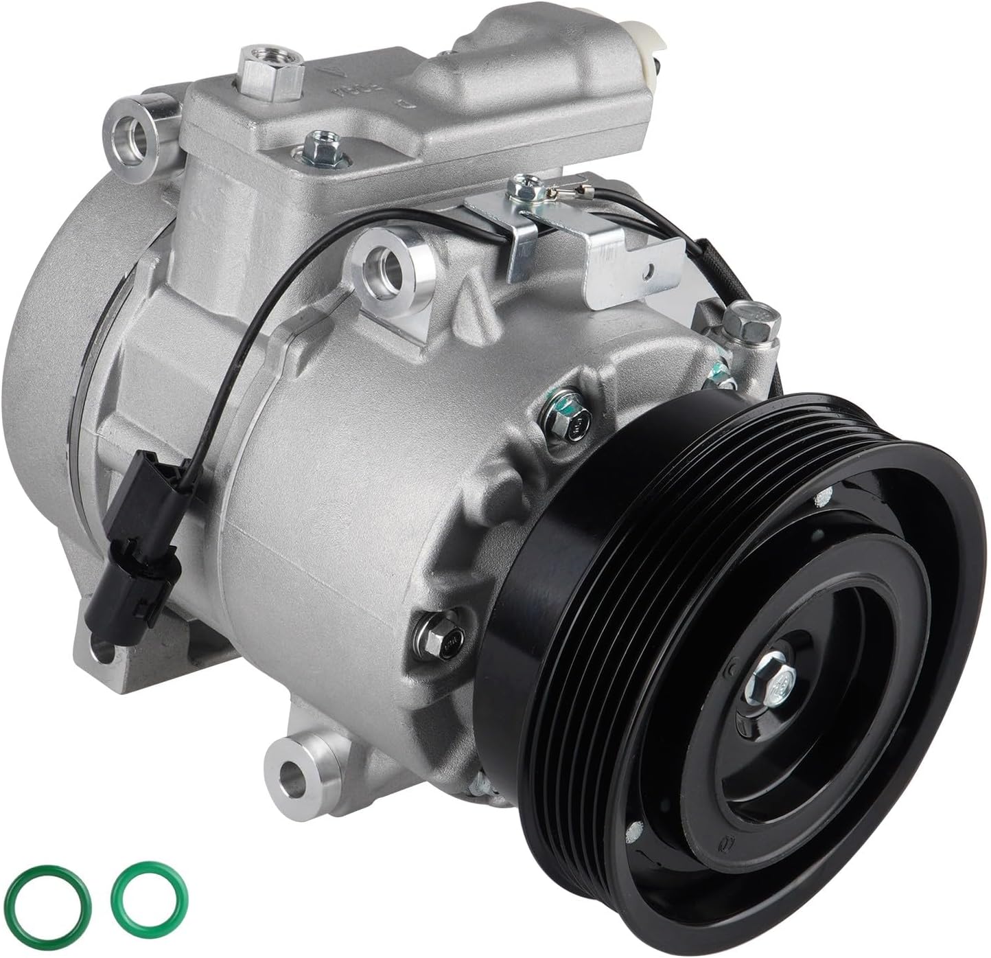 Air Conditioner AC Compressor With Clutch for Kia forte 2.0 2.0L 2.4 2.4L 2010 2011 2012 2013, for Kia forte Koup 2.0L 2.4L 10 11 12 13, Flat Low-Pressure Side Connection