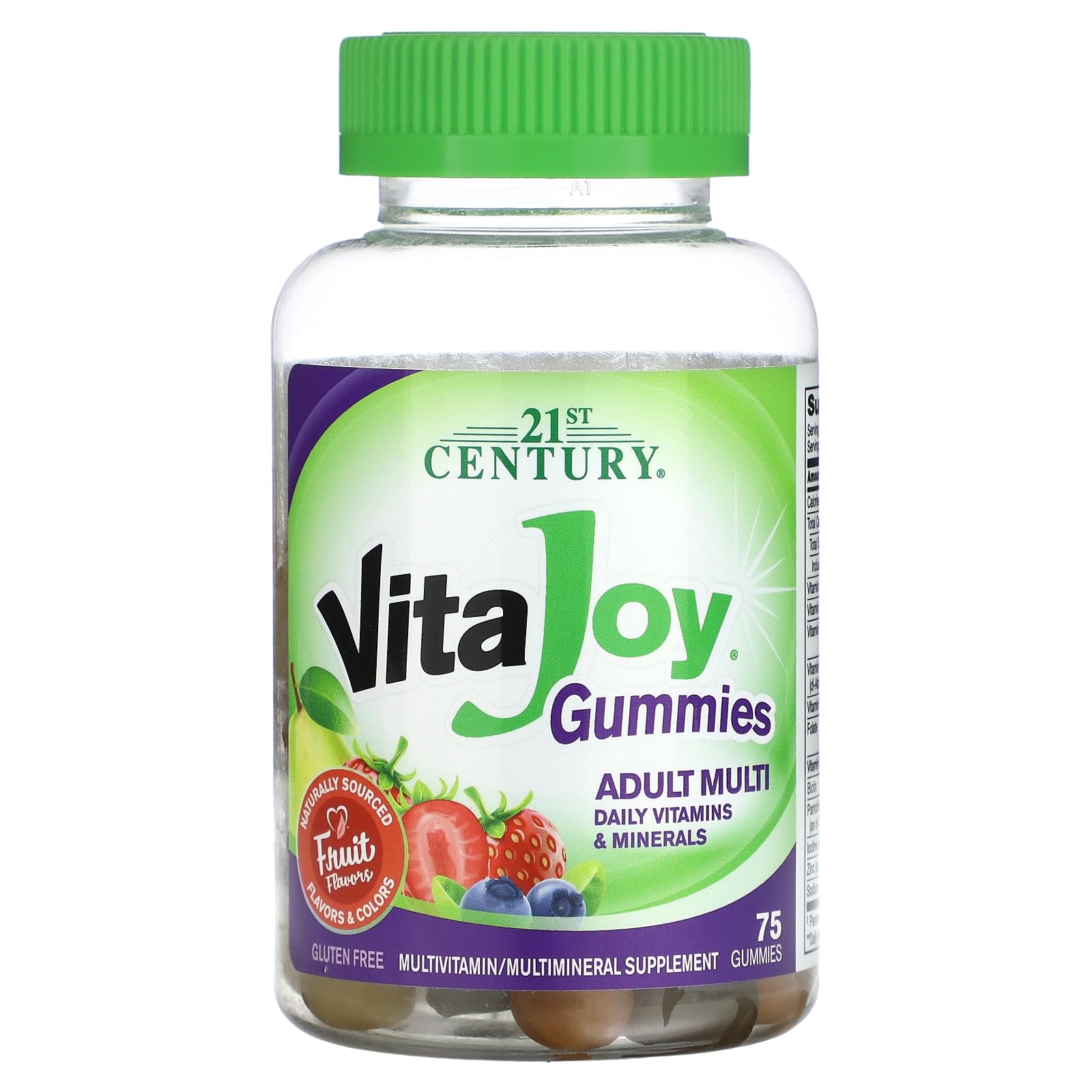 21st Century Vitajoy Multi Gummies, Orange, Cherry and Strawberry, 75 Count 75 Count (Pack of 1) Regular